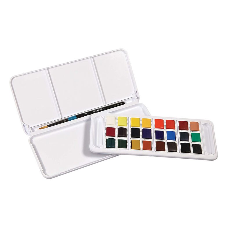 Daler Rowney Aquafine Tablet Sulu Boya Seti 24 Renk