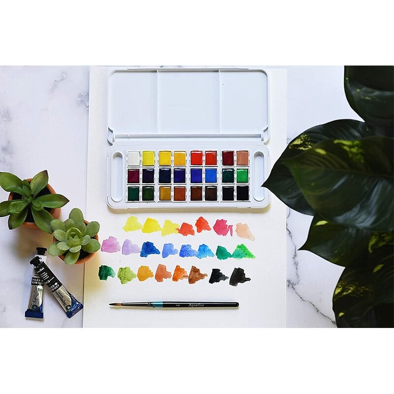 Daler Rowney Aquafine Tablet Sulu Boya Seti 24 Renk