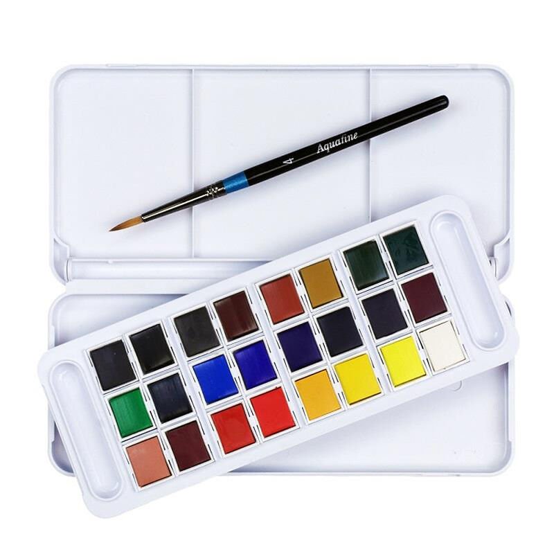 Daler Rowney Aquafine Tablet Sulu Boya Seti 24 Renk