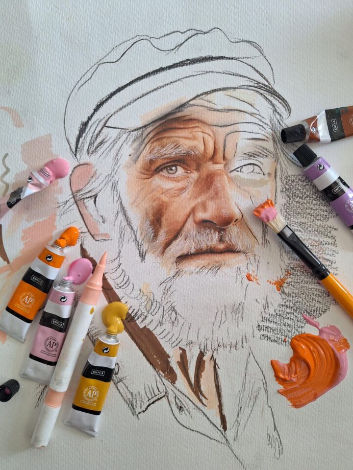 MED Özel 2025 Akrilik Boya & Marker Portre Kurs Malzemeleri