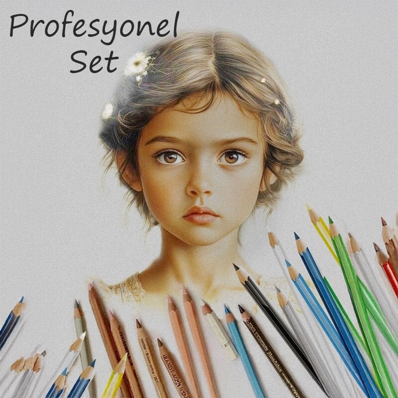 MED Özel 2025 Hiperrealist Kuru Boya Kurs Malzemeleri Pro Set