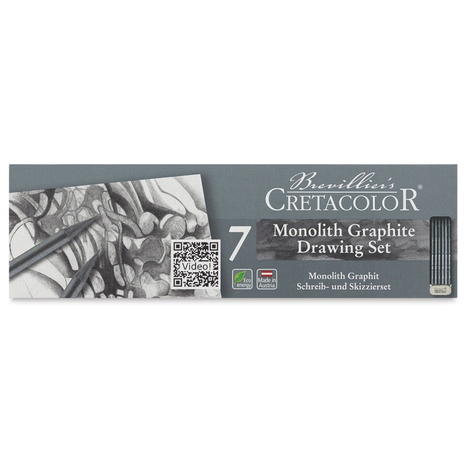 Cretacolor Monolith Graphite Set Ağaçsız Eskiz Kalem Seti 7 Parça Metal Kutu 20426