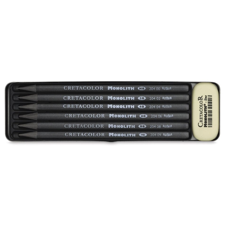 Cretacolor Monolith Graphite Set Ağaçsız Eskiz Kalem Seti 7 Parça Metal Kutu 20426