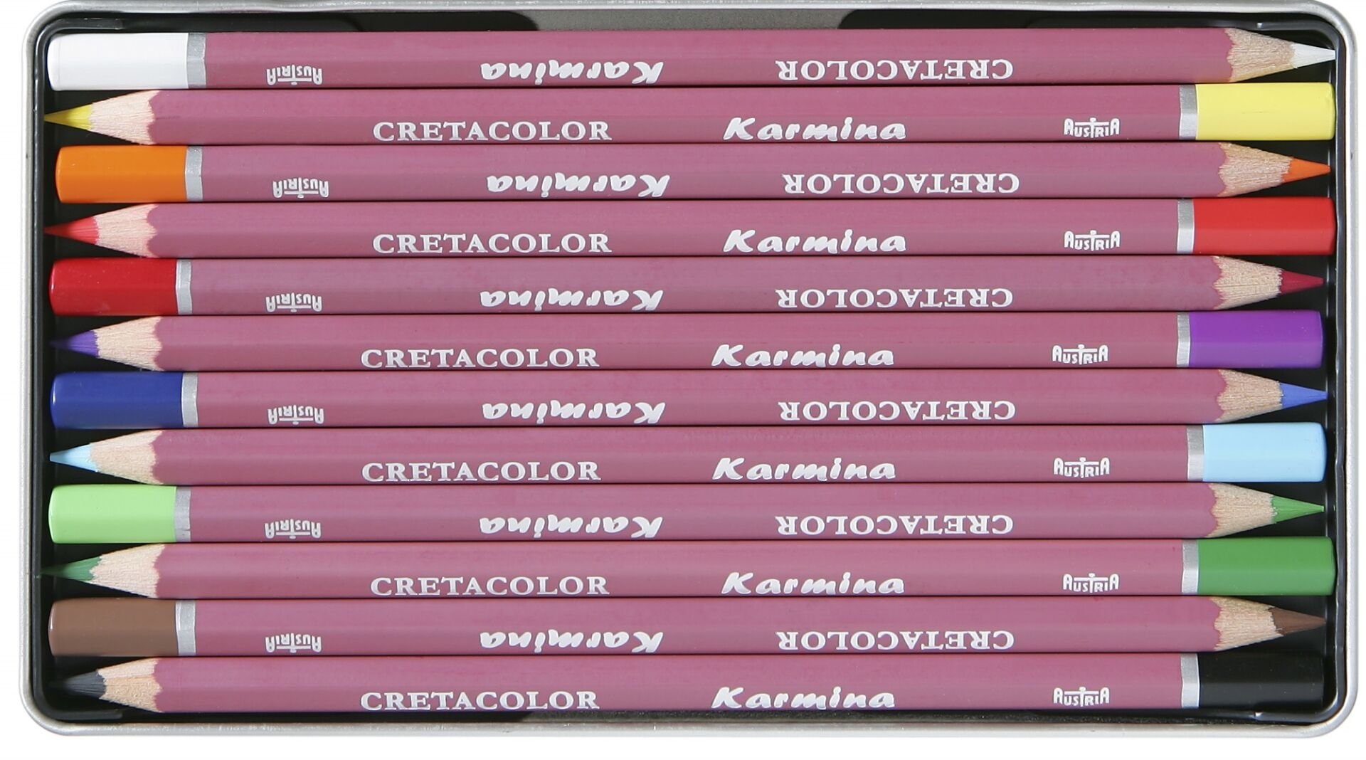 Cretacolor Karmina Kuru Boya Kalem Seti 12 Renk Metal Kutu 27012