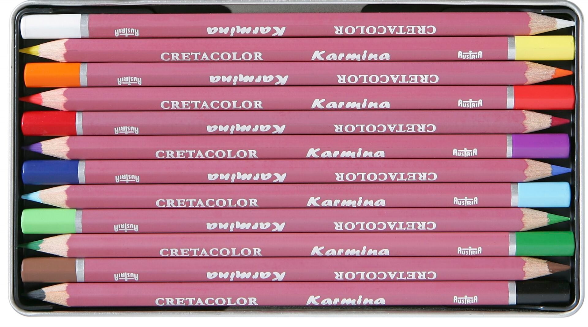 Cretacolor Karmina Kuru Boya Kalem Seti 12 Renk Metal Kutu 27012