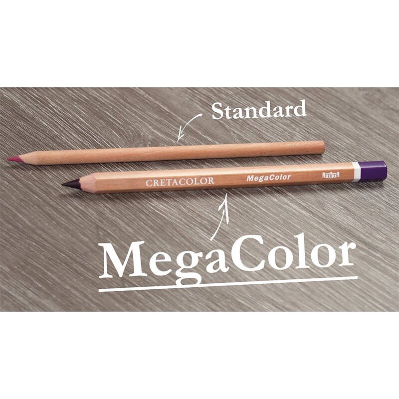Cretacolor Megacolor Kalın Kuru Boya Kalem Seti 12 Renk Metal Kutu 29012