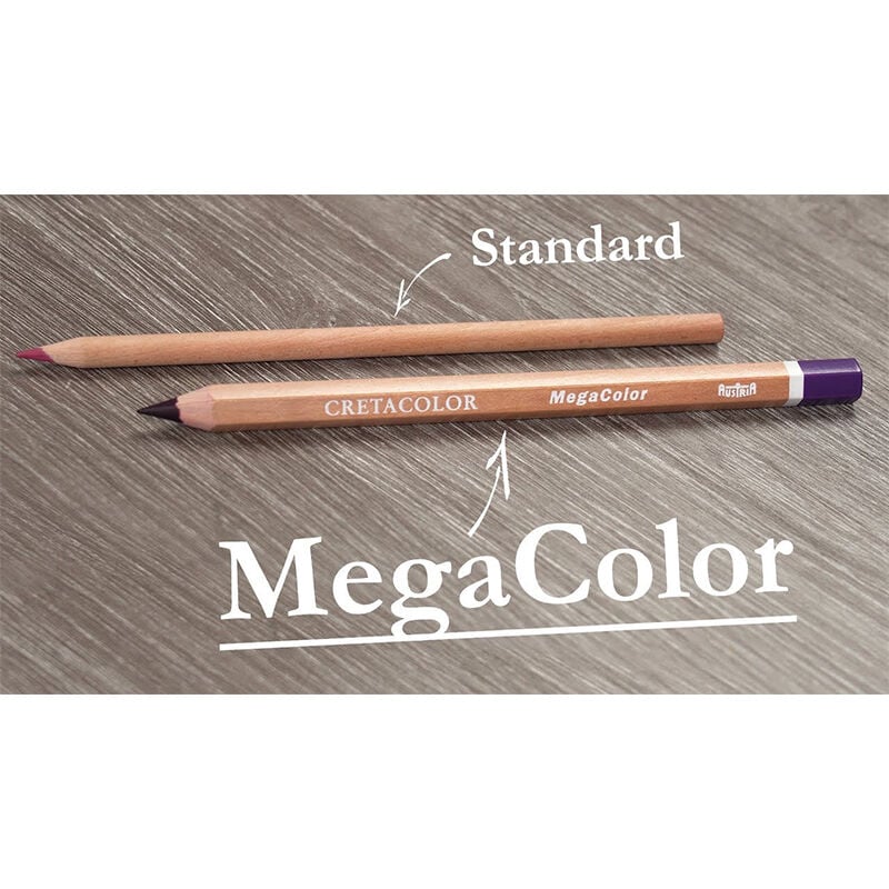 Cretacolor Megacolor Kalın Kuru Boya Kalem Seti 12 Renk Metal Kutu 29012