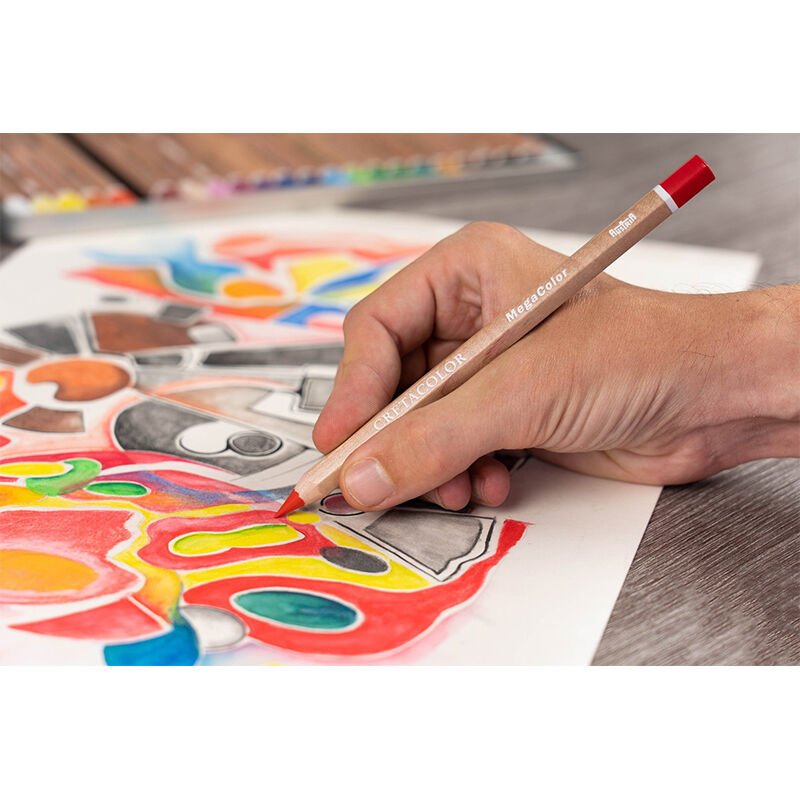 Cretacolor Megacolor Kalın Kuru Boya Kalem Seti 12 Renk Metal Kutu 29012