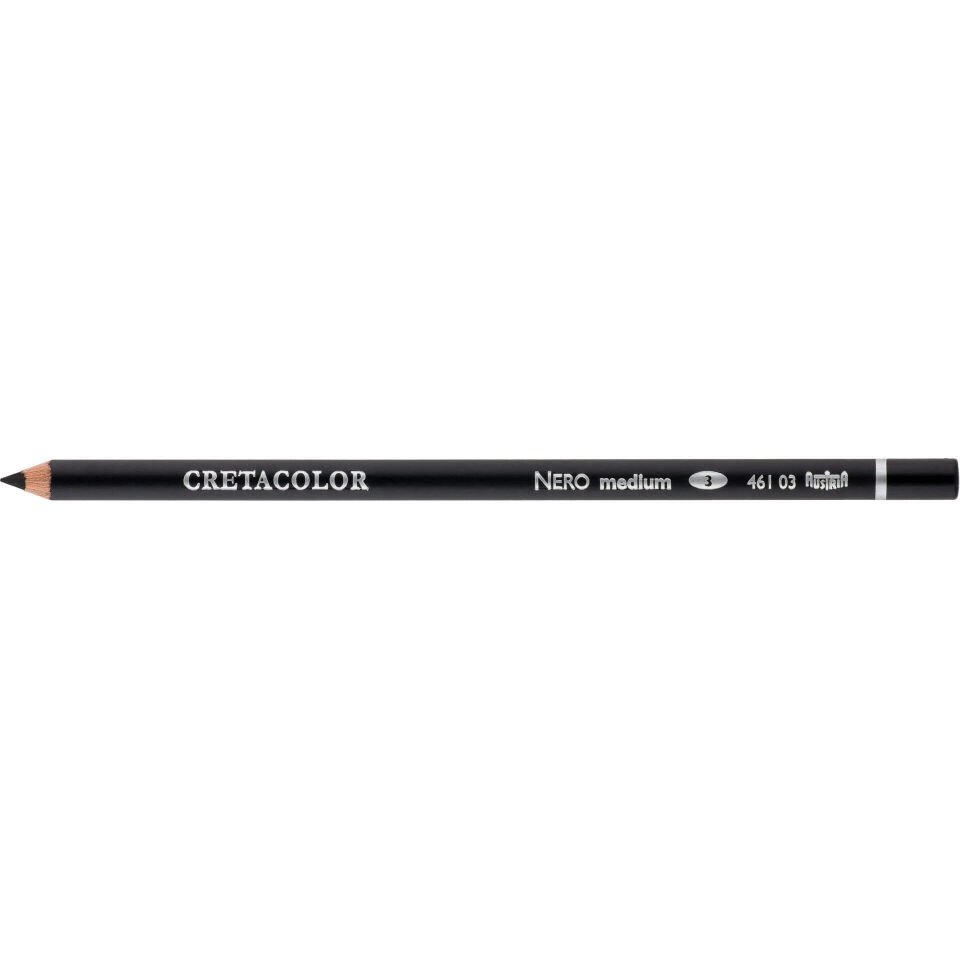 Cretacolor Nero Pencil Medium Yağlı Kömür Kalem 46103