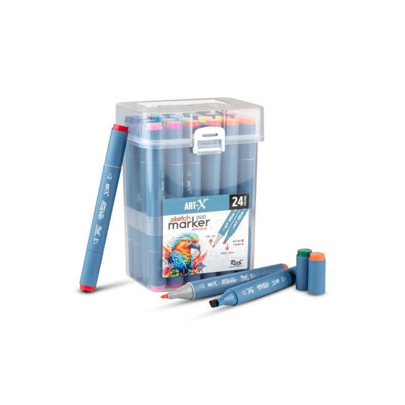 Rich Art-X Sketch Duo Marker Çift Uçlu Markör Kalem Seti 24 Renk
