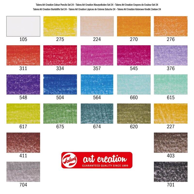 Talens Art Creation Colour Pencil Kuru Boya Kalemi Seti 24 Renk