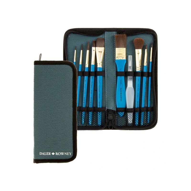 Daler Rowney Simply Sulu Boya Çantalı Fırça Seti 10'lu