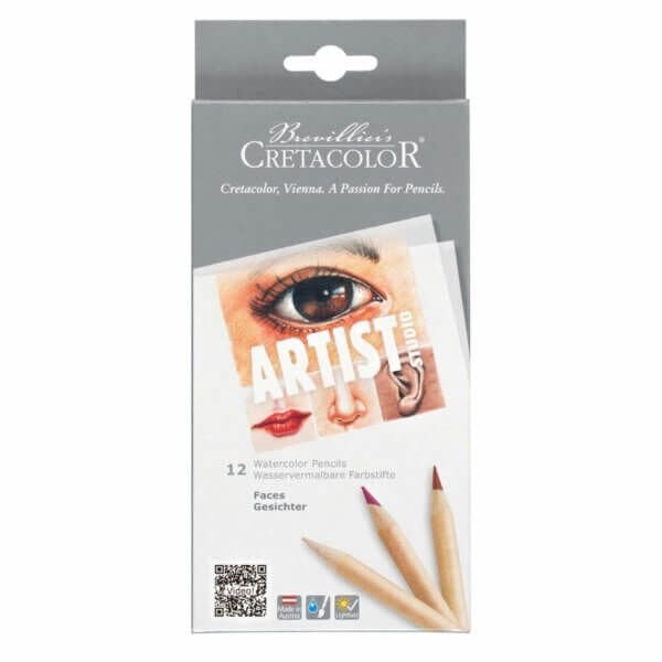 Cretacolor Artist Studio Faces Sulandırılabilir Portre Çizim Seti 12 Renk 28310