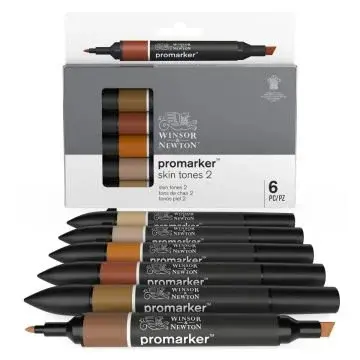 Winsor & Newton Promarker Skin Tones 6 Renk Set 2