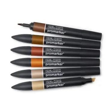 Winsor & Newton Promarker Skin Tones 6 Renk Set 2