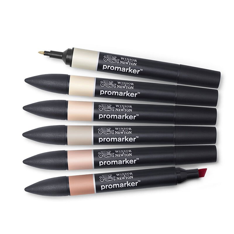 Winsor & Newton Promarker Skin Tones 6 Renk Set 1