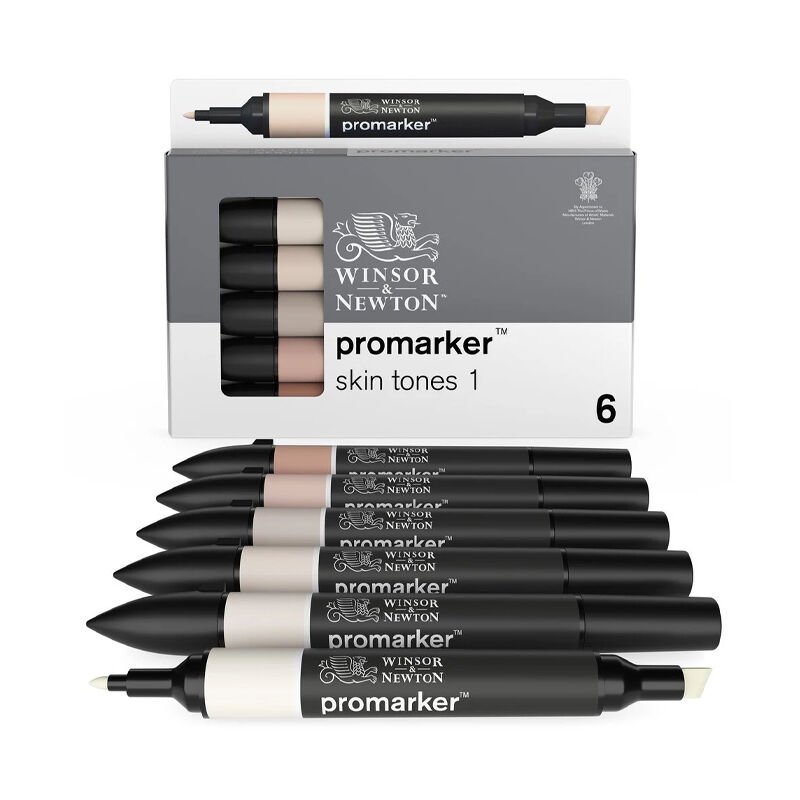 Winsor & Newton Promarker Skin Tones 6 Renk Set 1