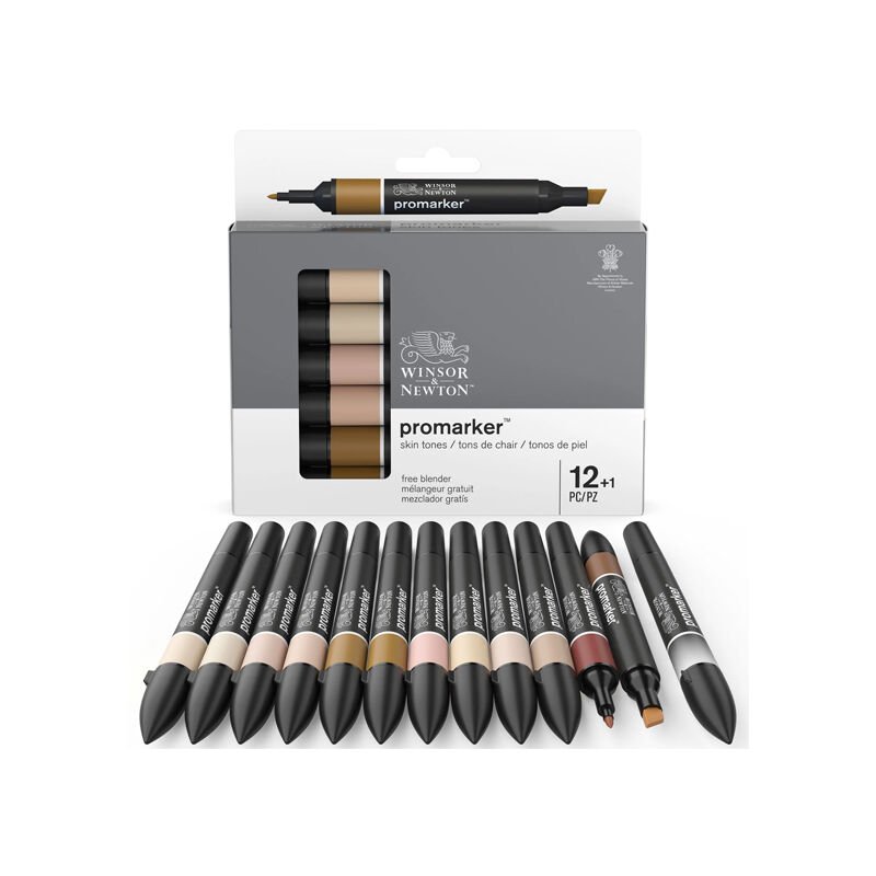Winsor & Newton Promarker Seti Skin Tones 12 Renk
