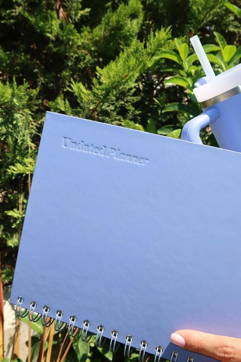 Pure Undated Planner Süresiz Planlayıcı Ajanda 17x24cm 90gr Ivory Indigo
