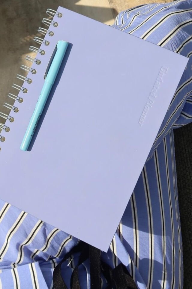Pure Undated Planner Süresiz Planlayıcı Ajanda 17x24cm 90gr Ivory Indigo
